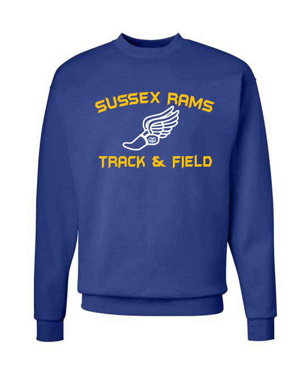 Sussex Rams Track Design 2 Non Hooded Sweatshirt