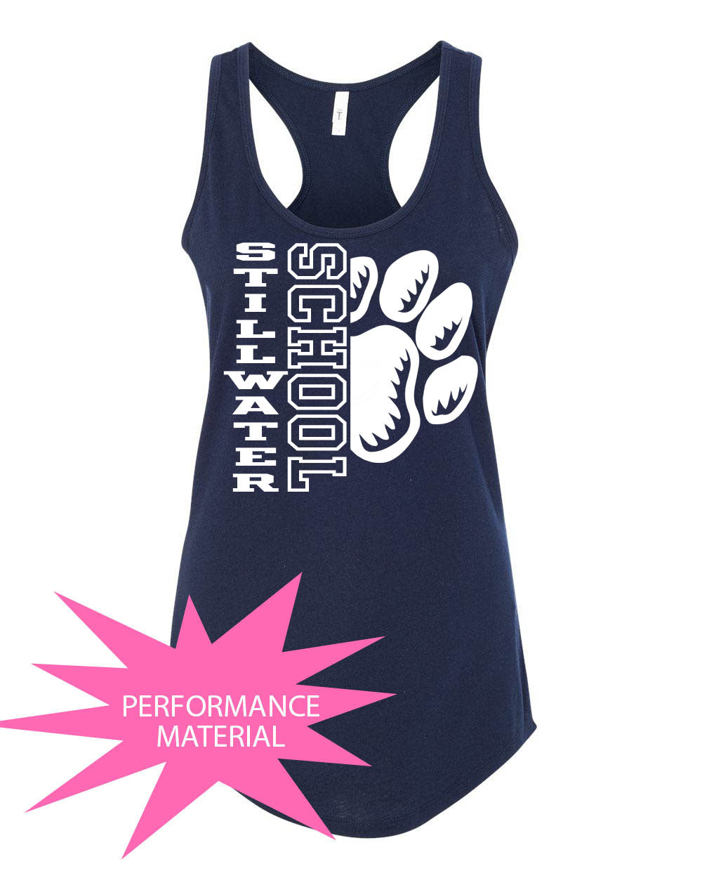 Stillwater School Design 17 Performance Racerback Tank Top