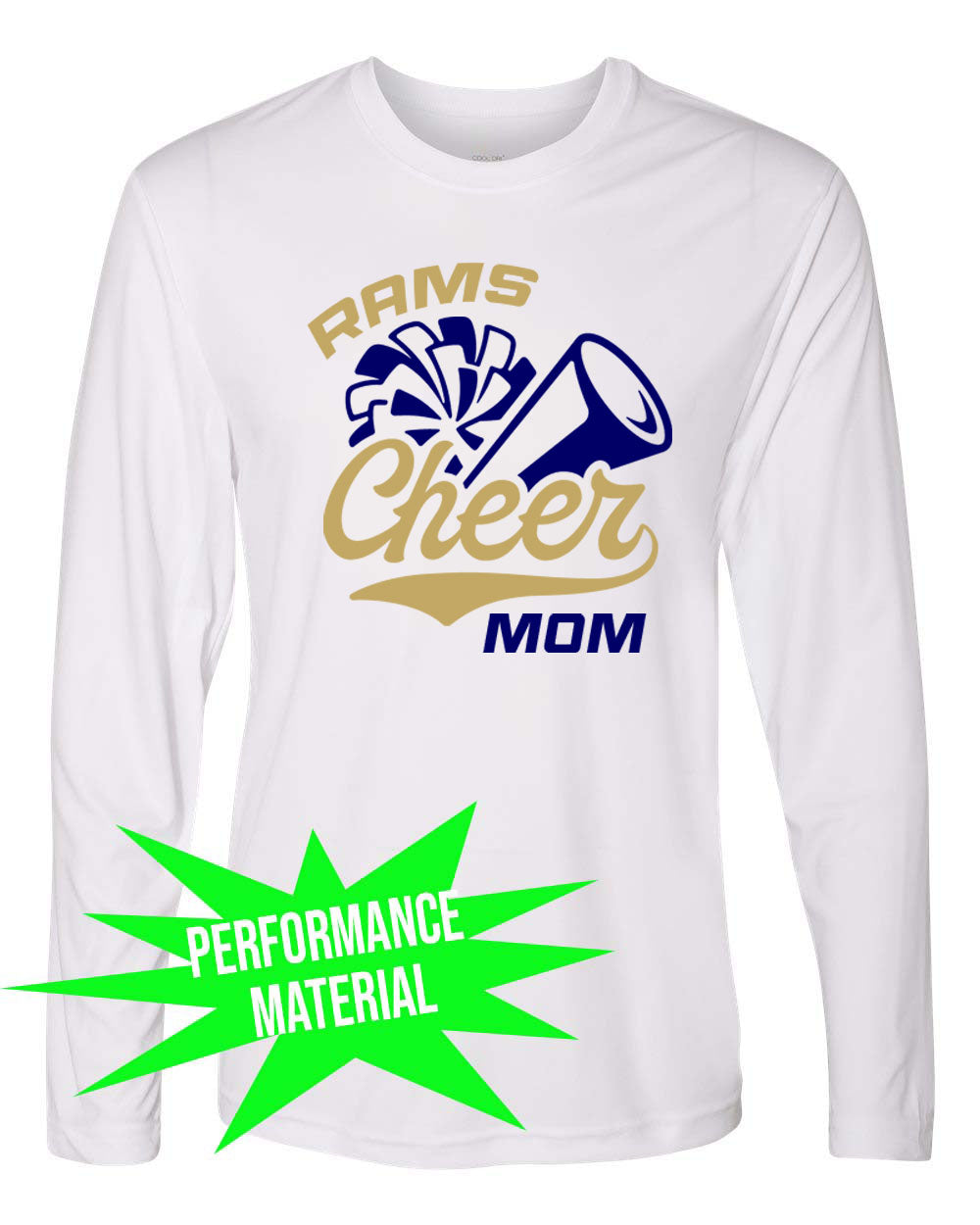 Sussex Middle Cheer Performance Material Design 1 Long Sleeve Shirt