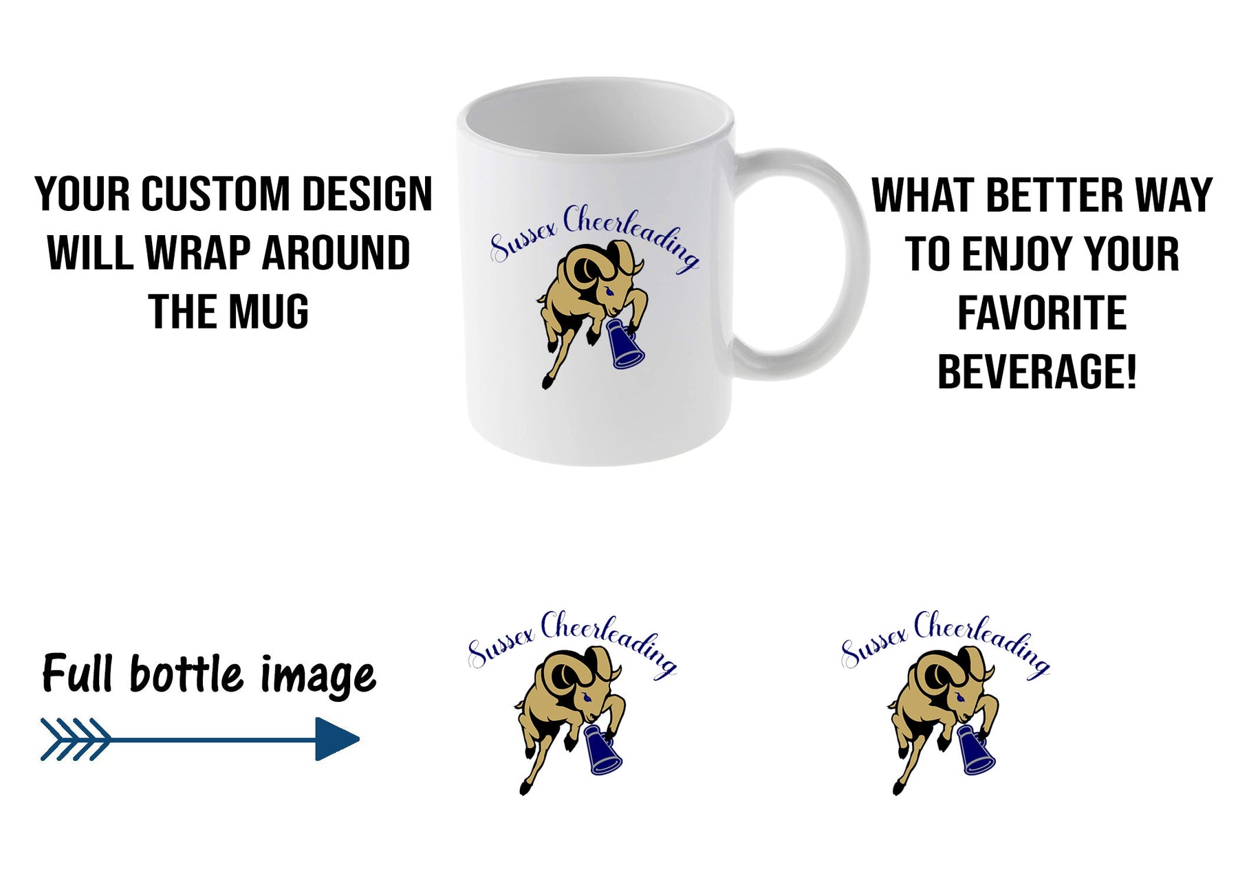 Sussex Middle Cheer Design 3 Mug