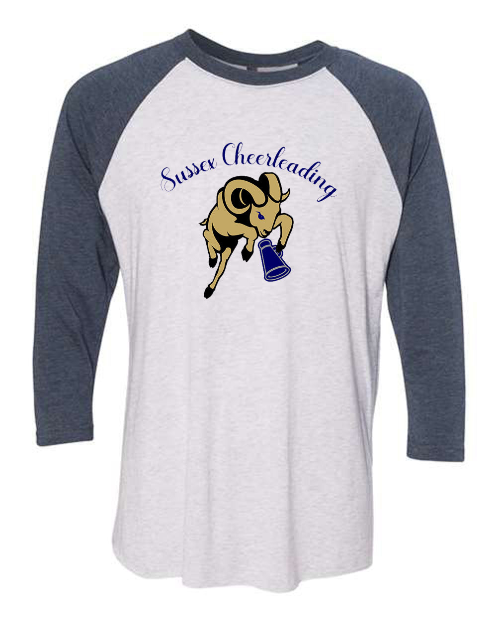 Sussex Middle Cheer Design 3 raglan shirt