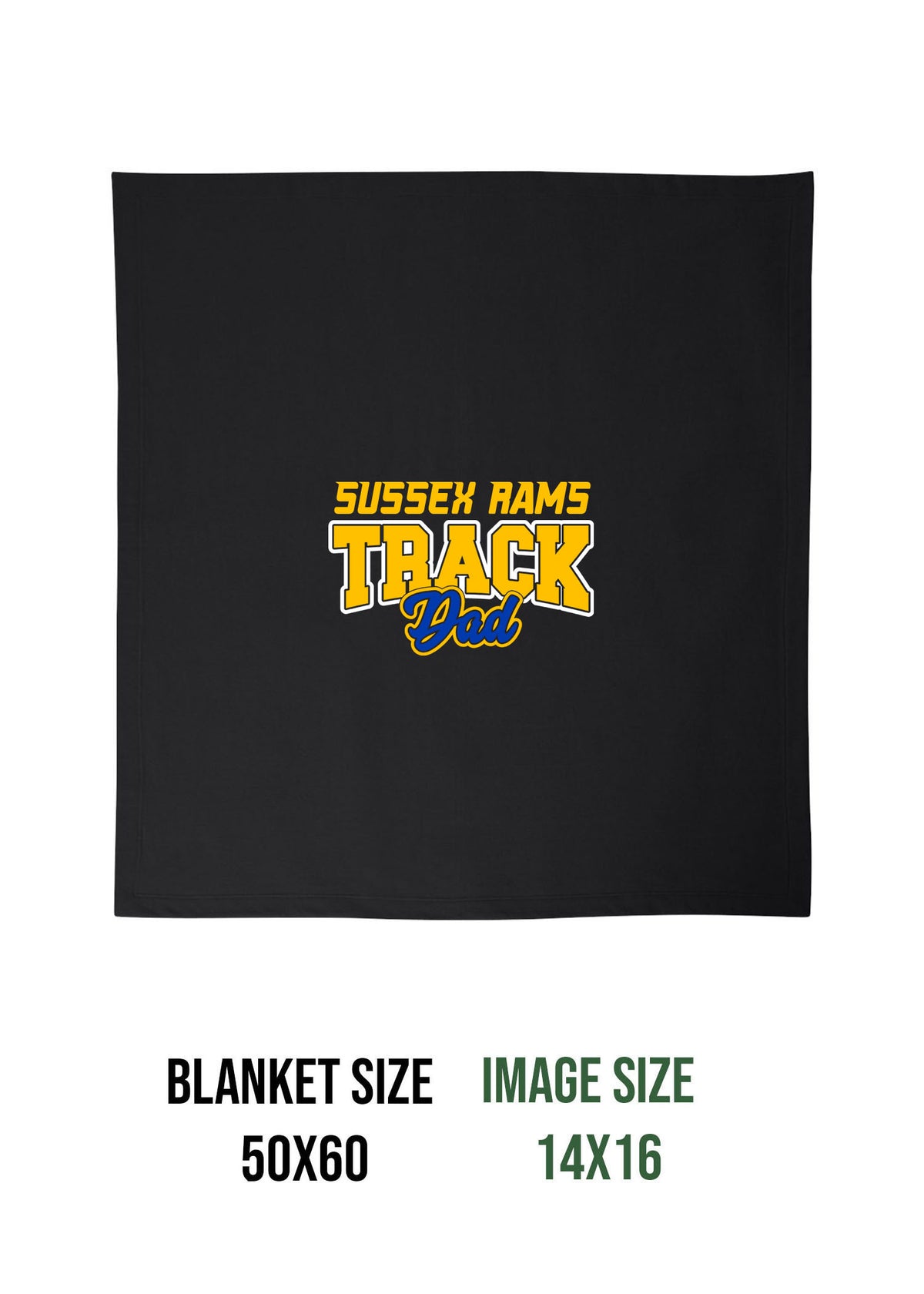 Sussex Rams Track Blanket Design 1