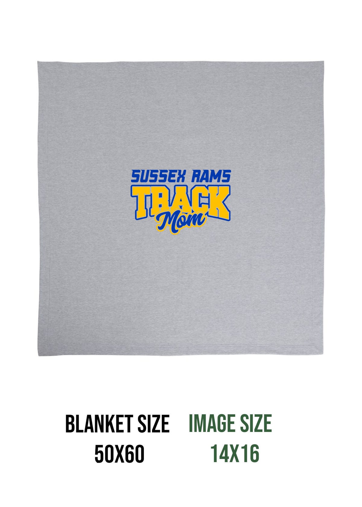 Sussex Rams Track Blanket Design 1