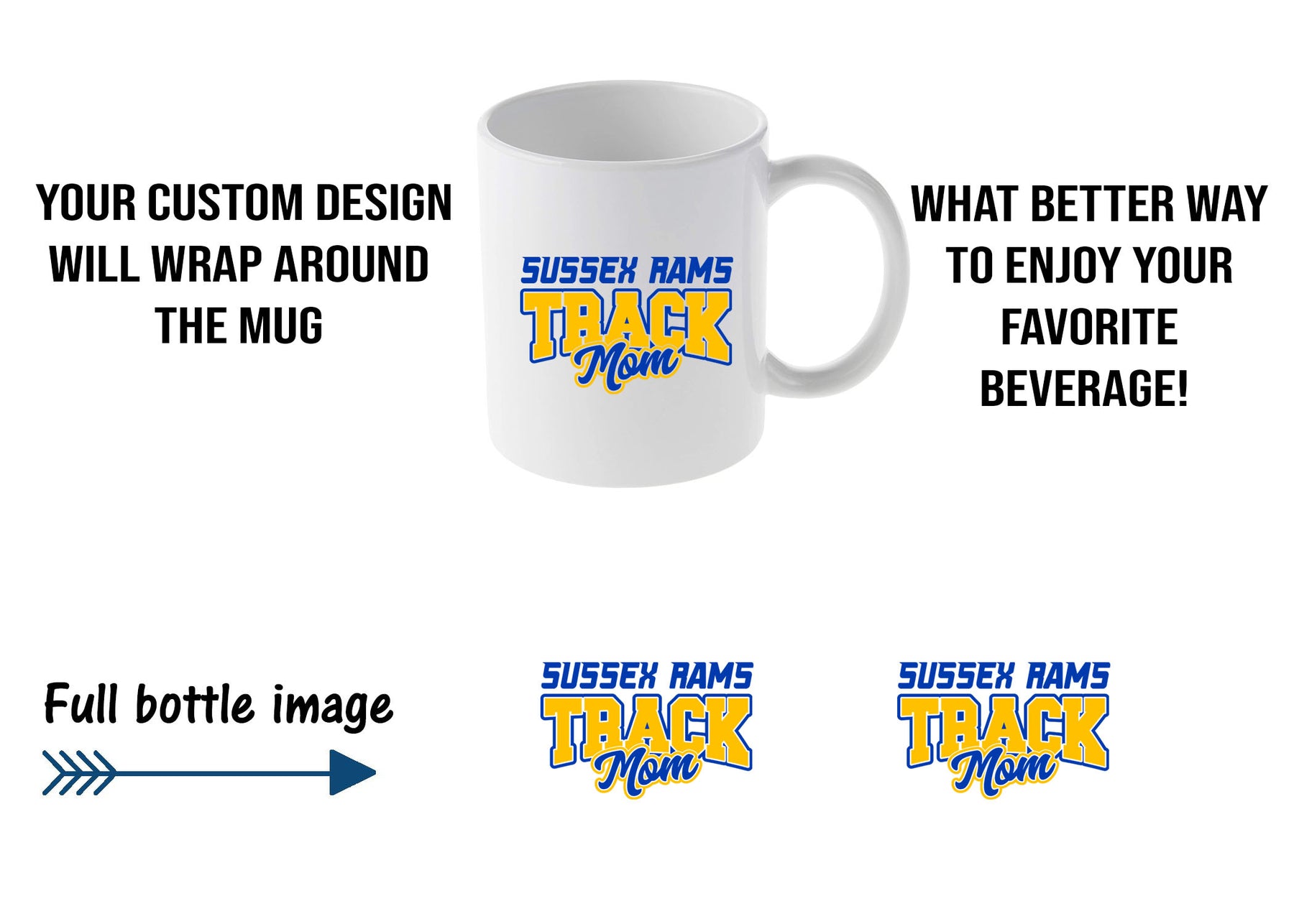 Sussex Rams Track Mug Design 1