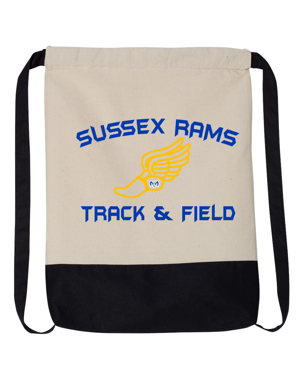 Sussex Rams Track Drawstring Bag Design 2