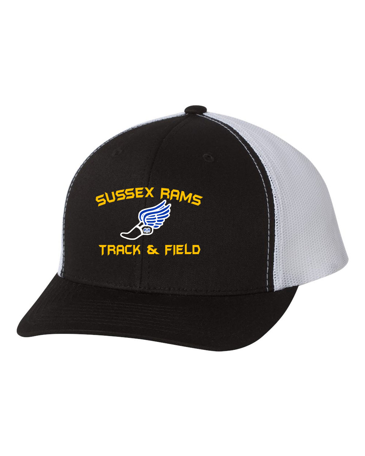 Sussex Rams Track Trucker Hat Design 2
