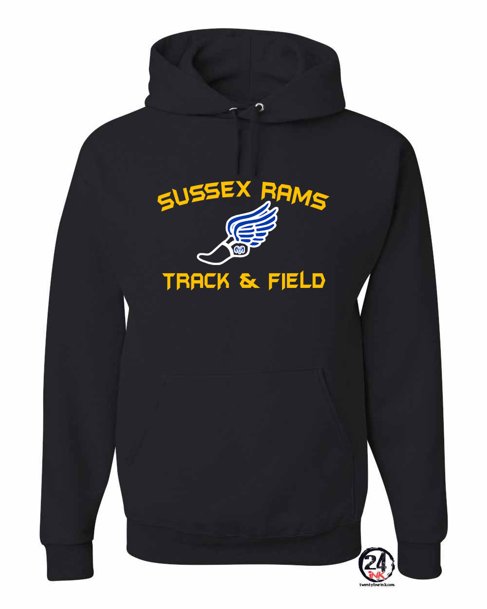 Sussex Rams Track Hooded Sweatshirt Design 2