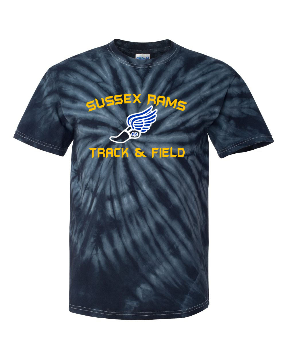 Sussex Rams Track Tie Dye t-shirt Design 2