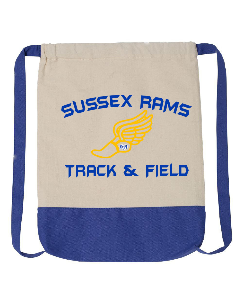 Sussex Rams Track Drawstring Bag Design 2
