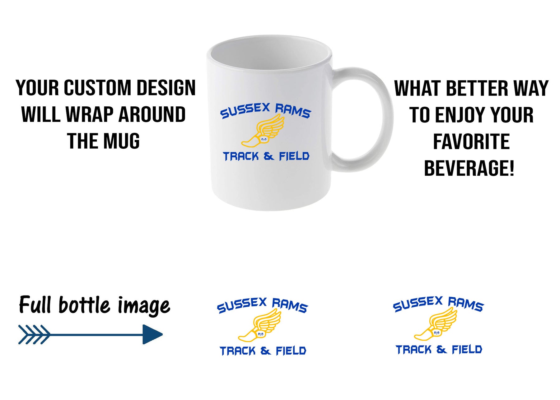 Sussex Rams Track Mug Design 2