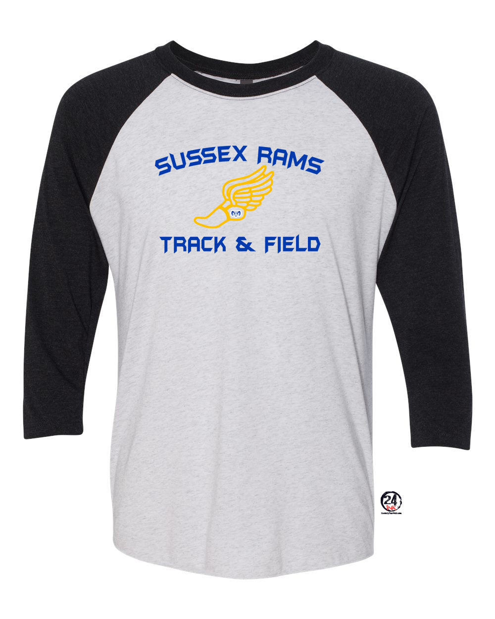 Sussex Rams Track raglan shirt Design 2