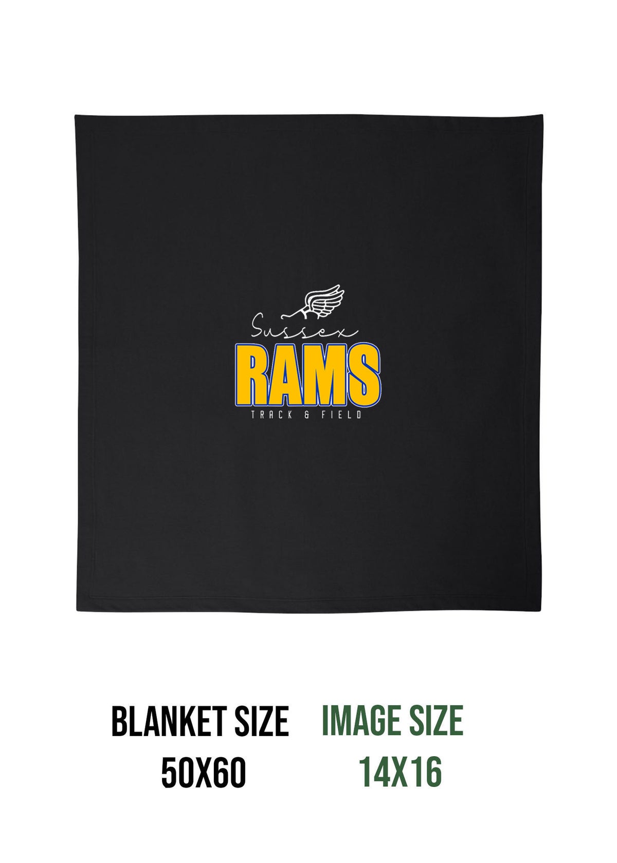 Sussex Rams Track Blanket Design 4