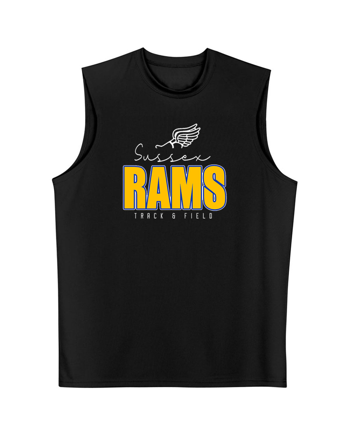 Sussex Rams Track Men's Performance Tank Top Design 4