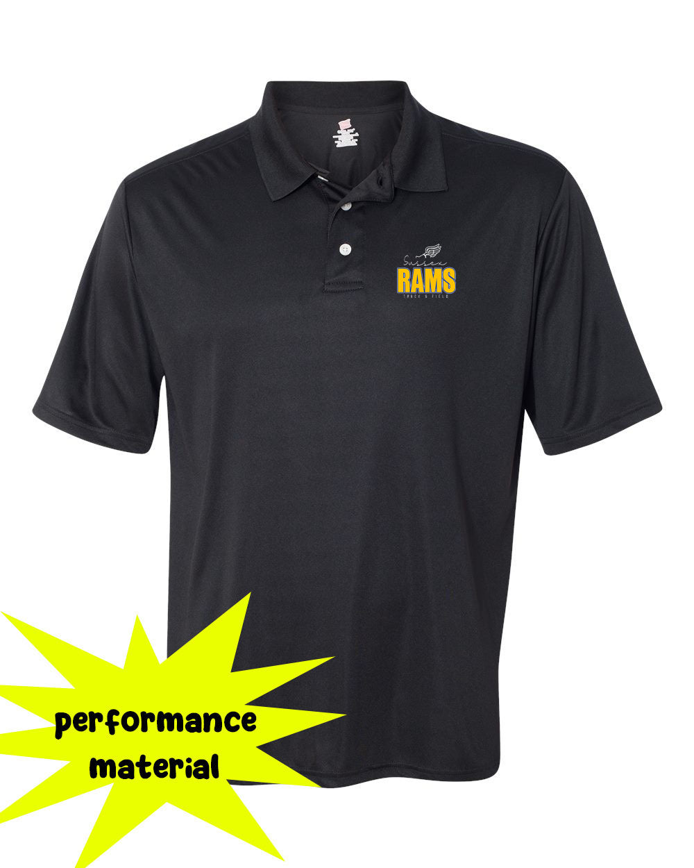 Sussex Rams Track Performance Material Polo T-Shirt Design 4