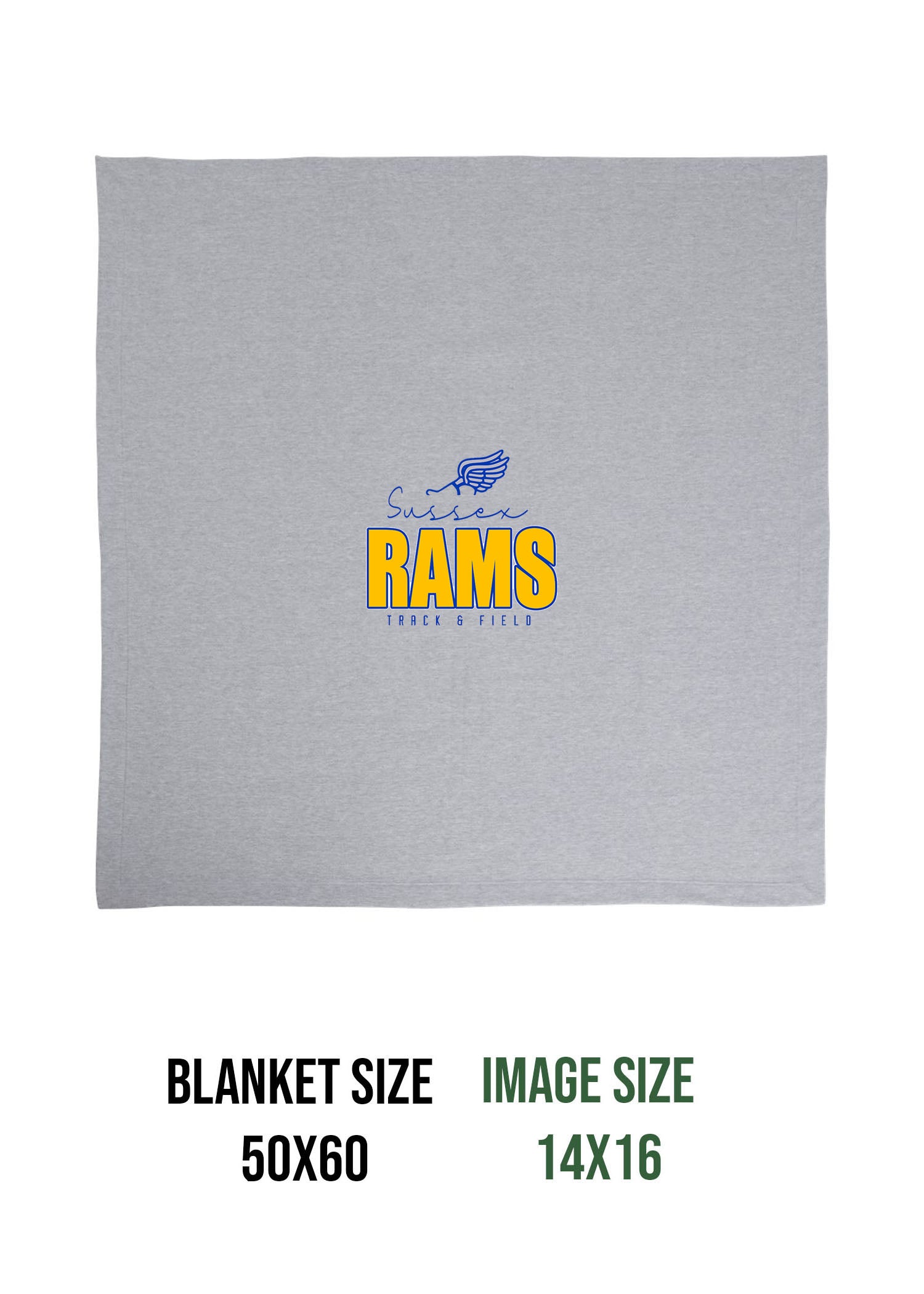 Sussex Rams Track Blanket Design 4