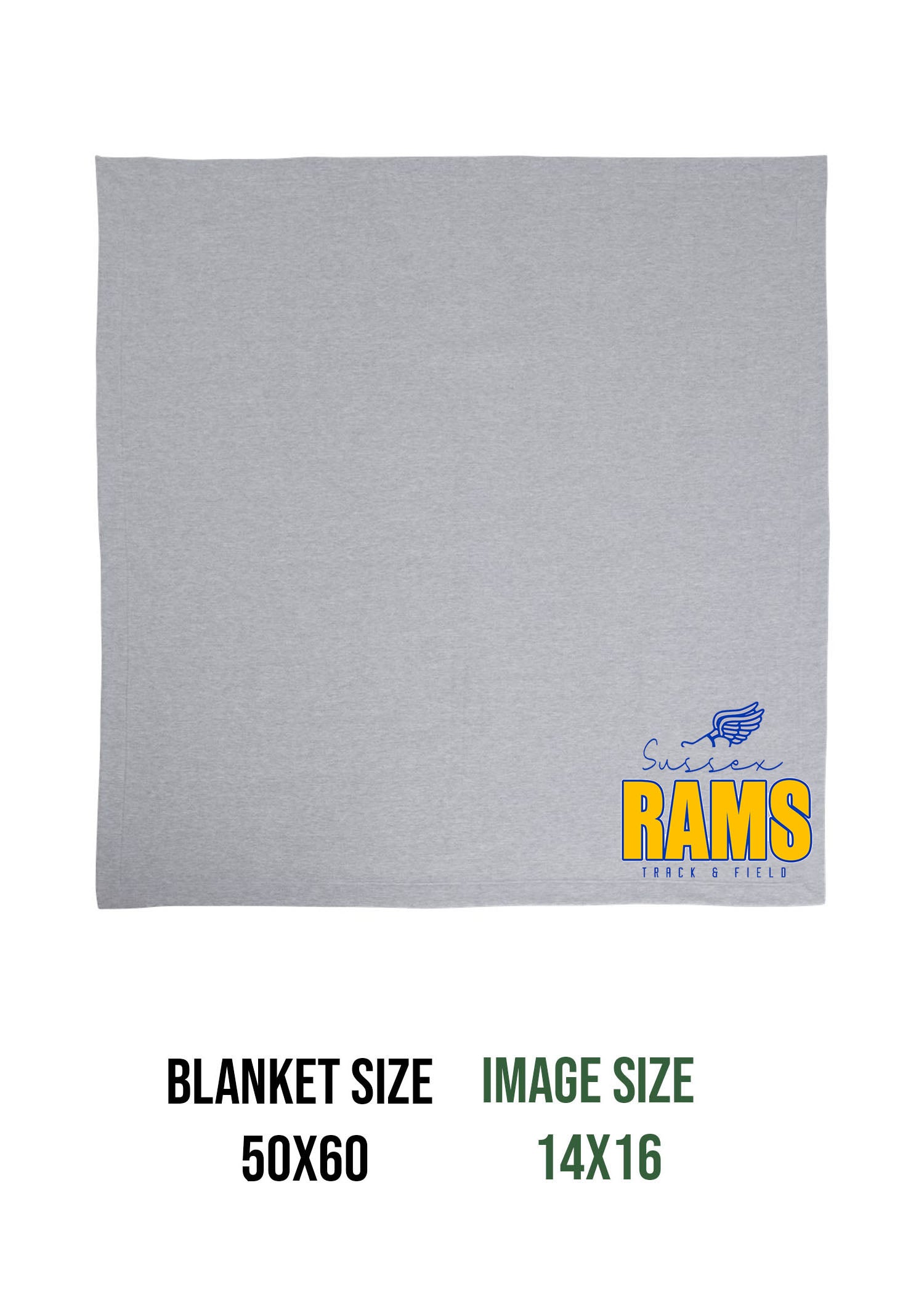 Sussex Rams Track Blanket Design 4