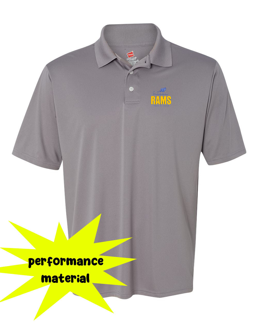 Sussex Rams Track Performance Material Polo T-Shirt Design 4