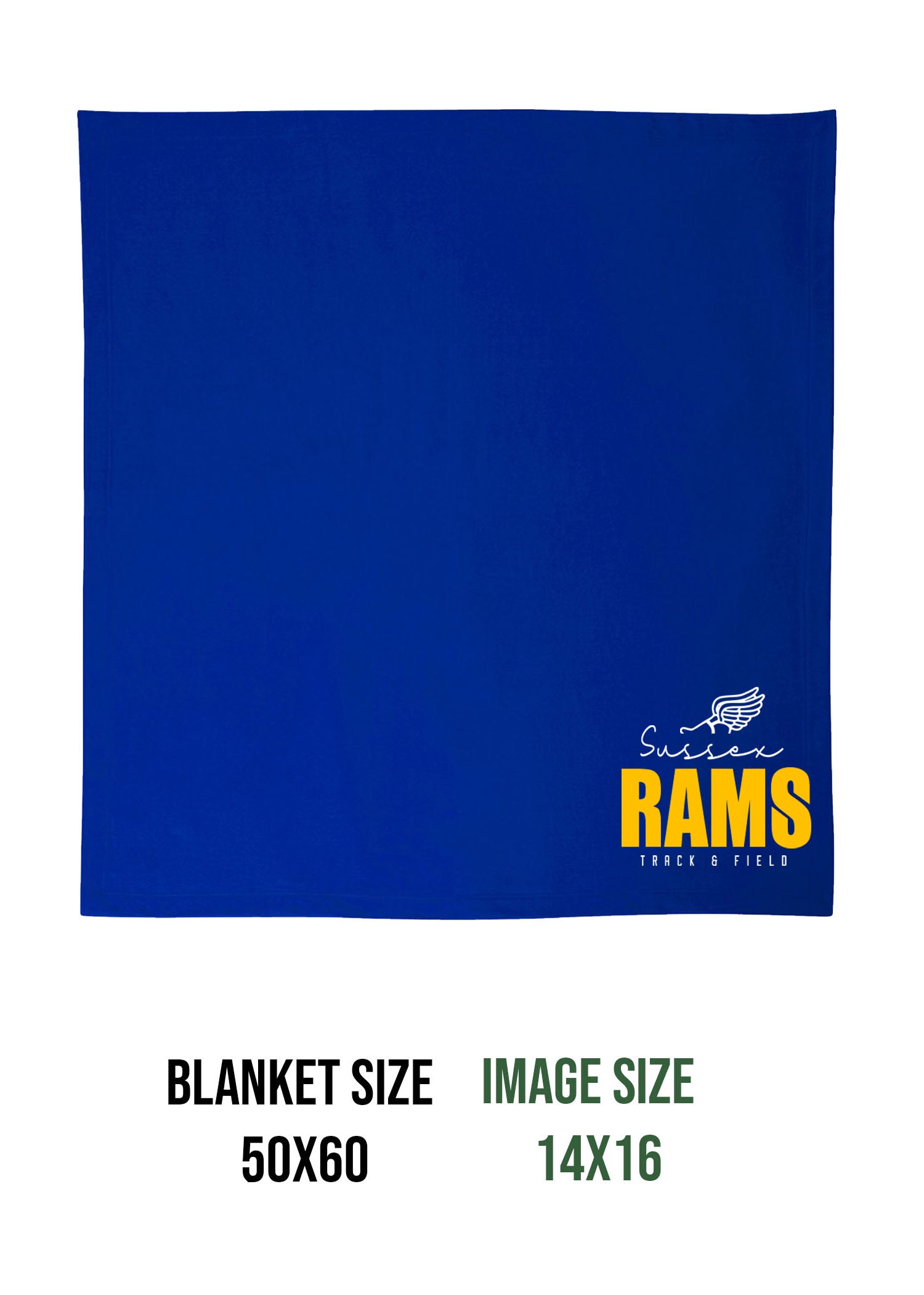 Sussex Rams Track Blanket Design 4