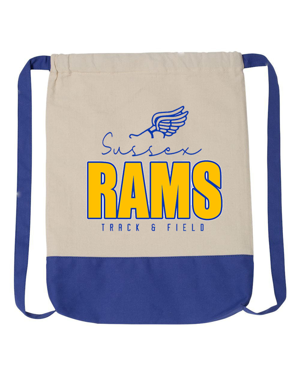 Sussex Rams Track Drawstring Bag Design 4