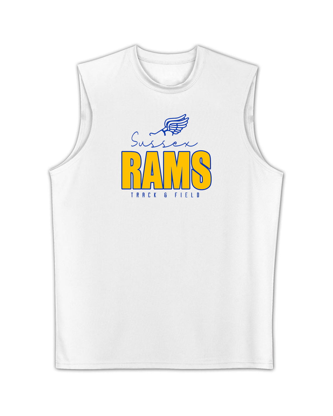 Sussex Rams Track Men's Performance Tank Top Design 4