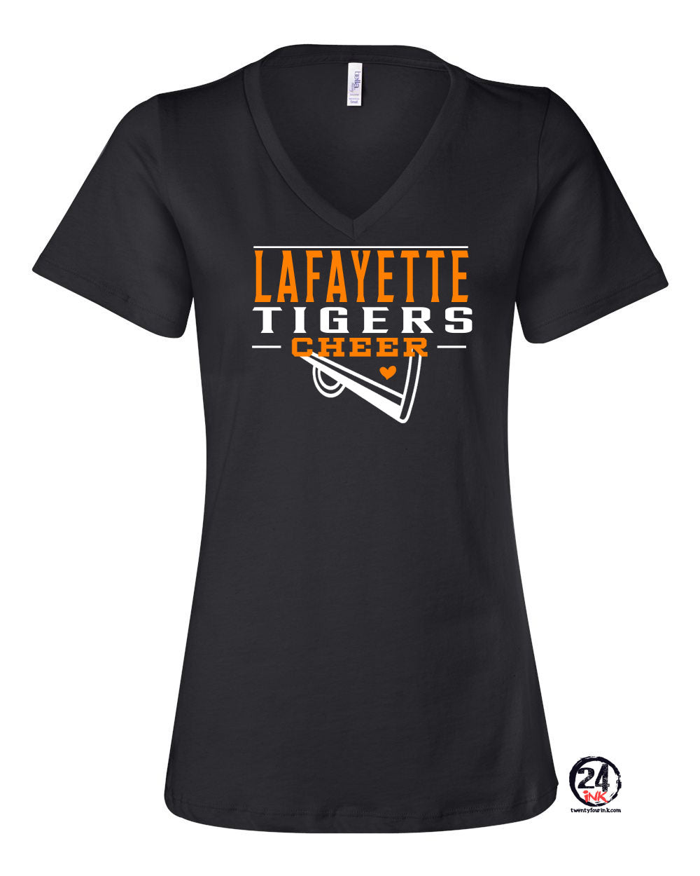 Tigers Cheer V-neck T-Shirt Design 1