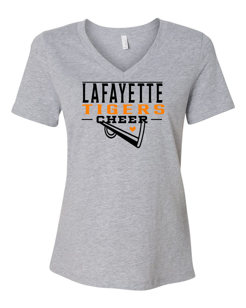 Tigers Cheer V-neck T-Shirt Design 1