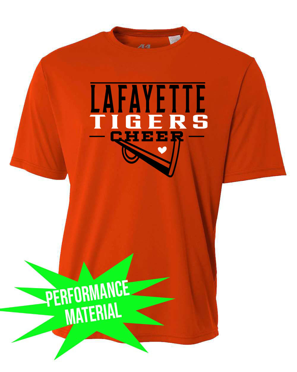 Tigers Cheer Performance Material T-Shirt Design 1
