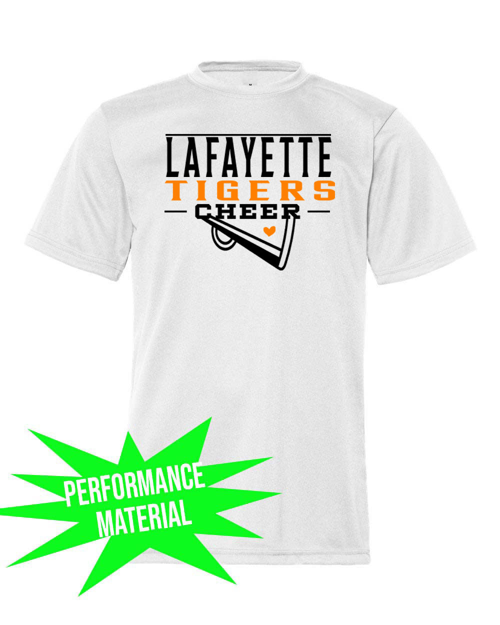 Tigers Cheer Performance Material T-Shirt Design 1