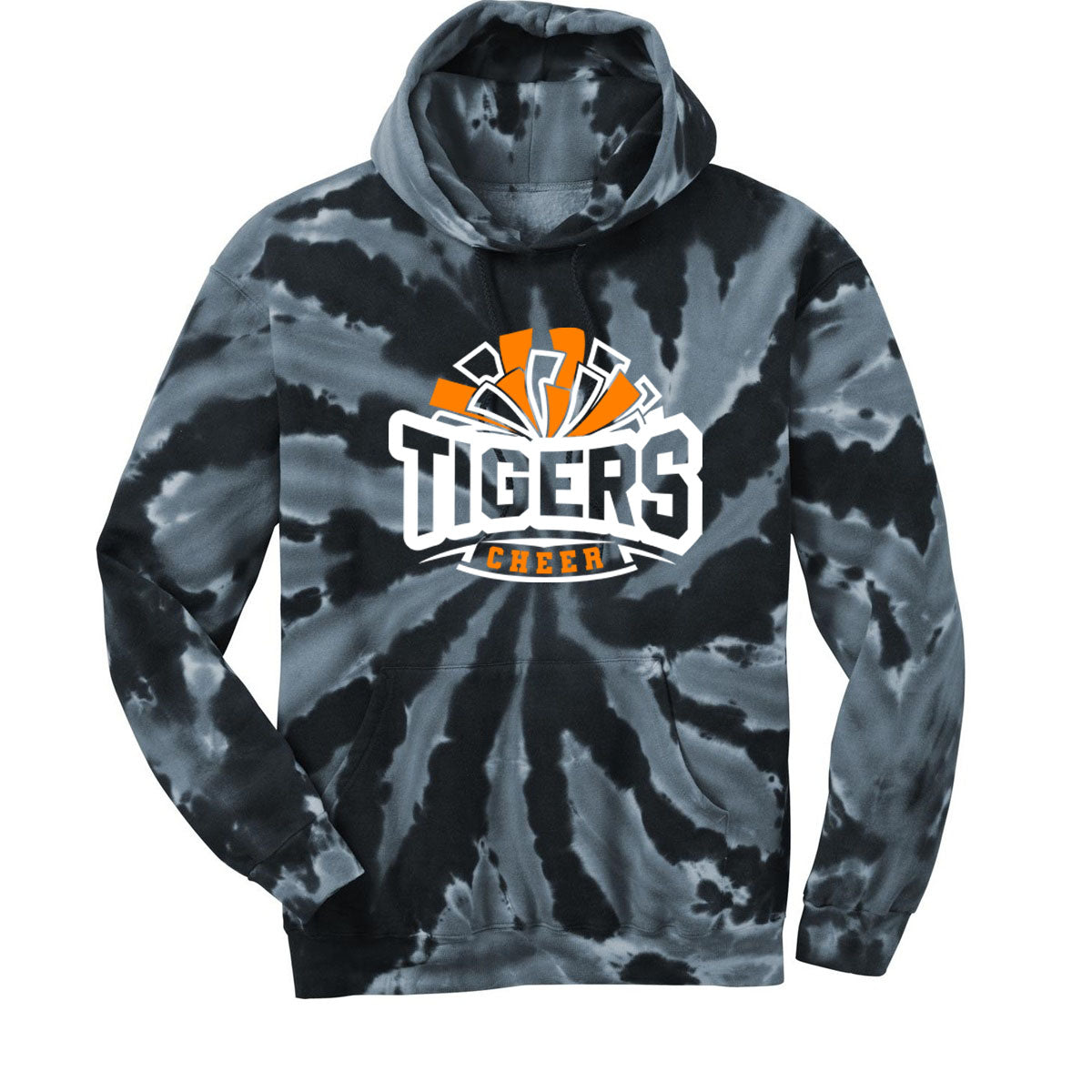 Tigers Cheer Tie-Dye Hooded Sweatshirt Design 2