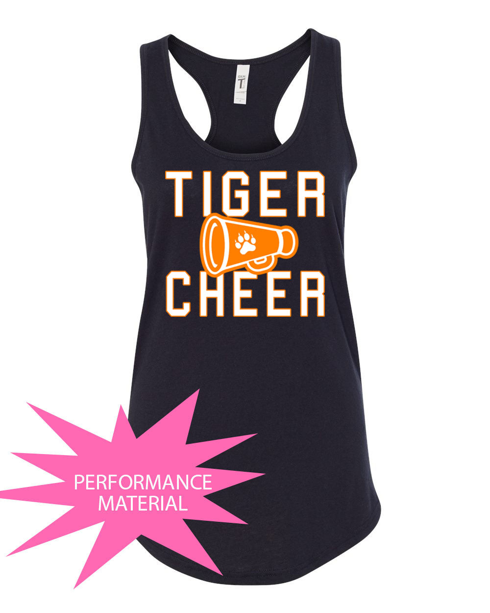 Tigers Cheer Performance Racerback Tank Top Design 3