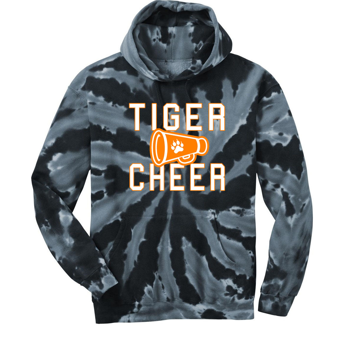Tigers Cheer Tie-Dye Hooded Sweatshirt Design 3