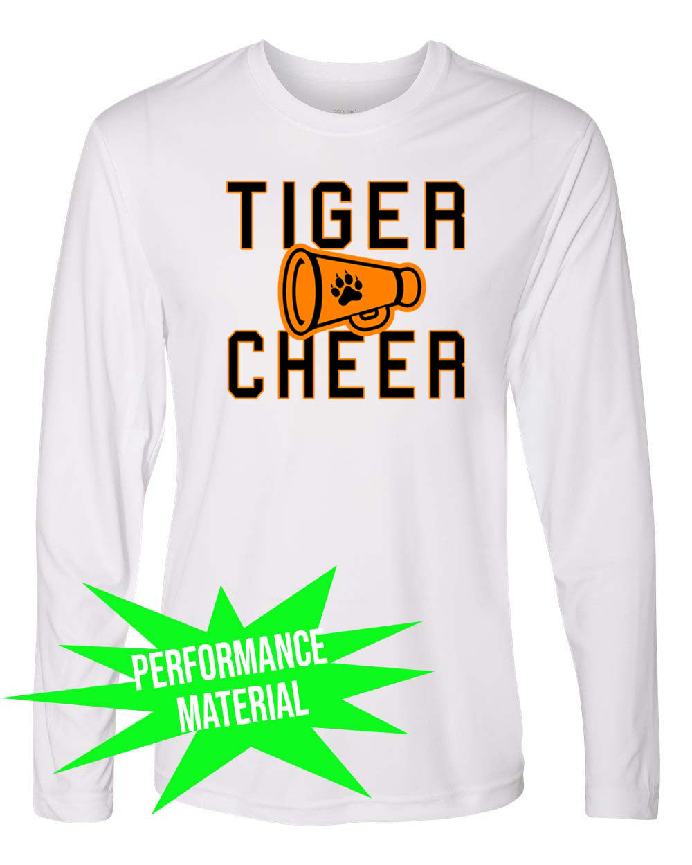 Tigers Cheer Performance Material Long Sleeve Shirt Design 3