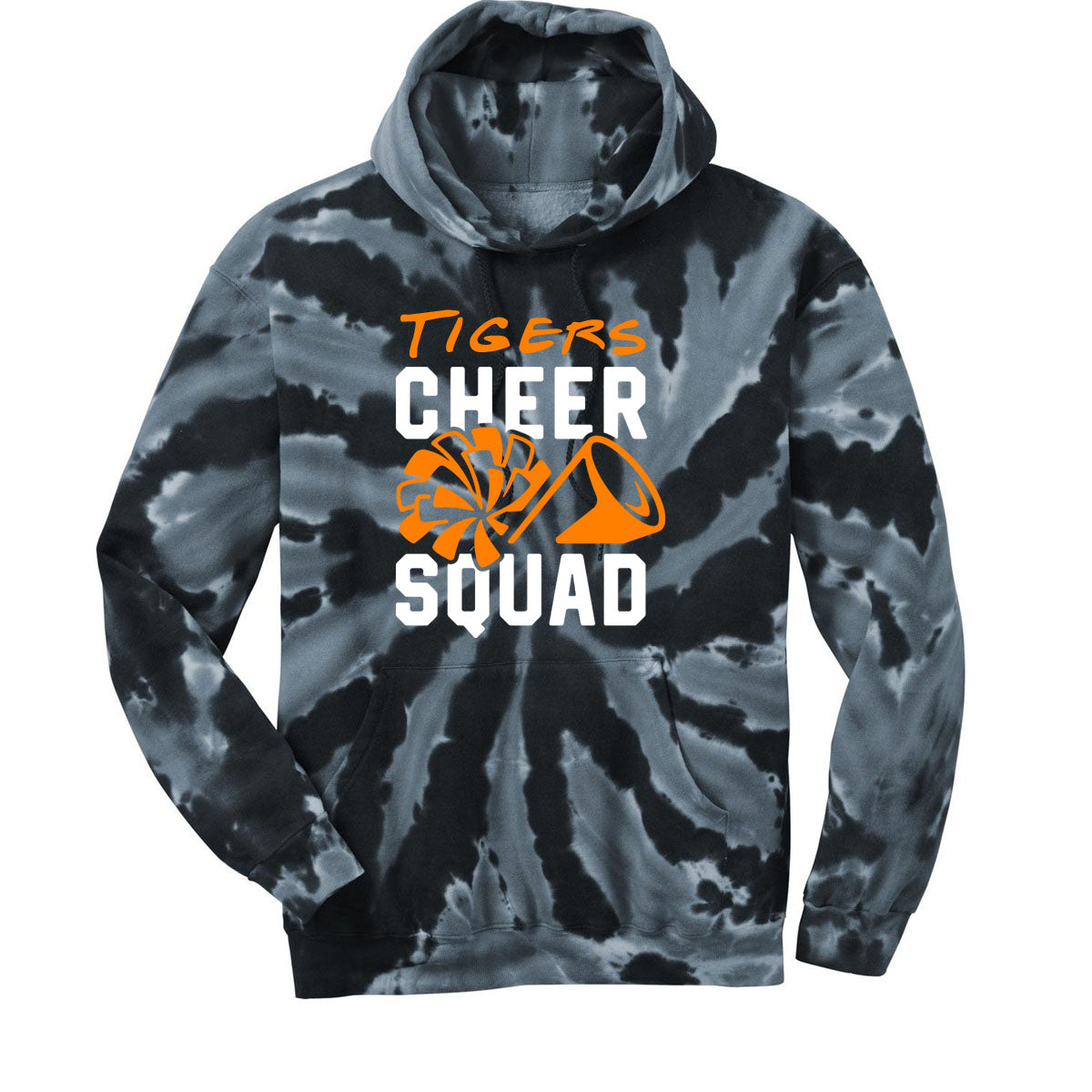 Tigers Cheer Tie-Dye Hooded Sweatshirt Design 4