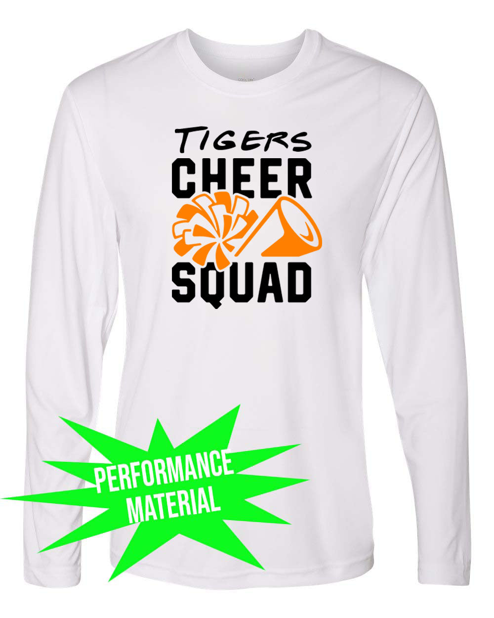 Tigers Cheer Performance Material Long Sleeve Shirt Design 4