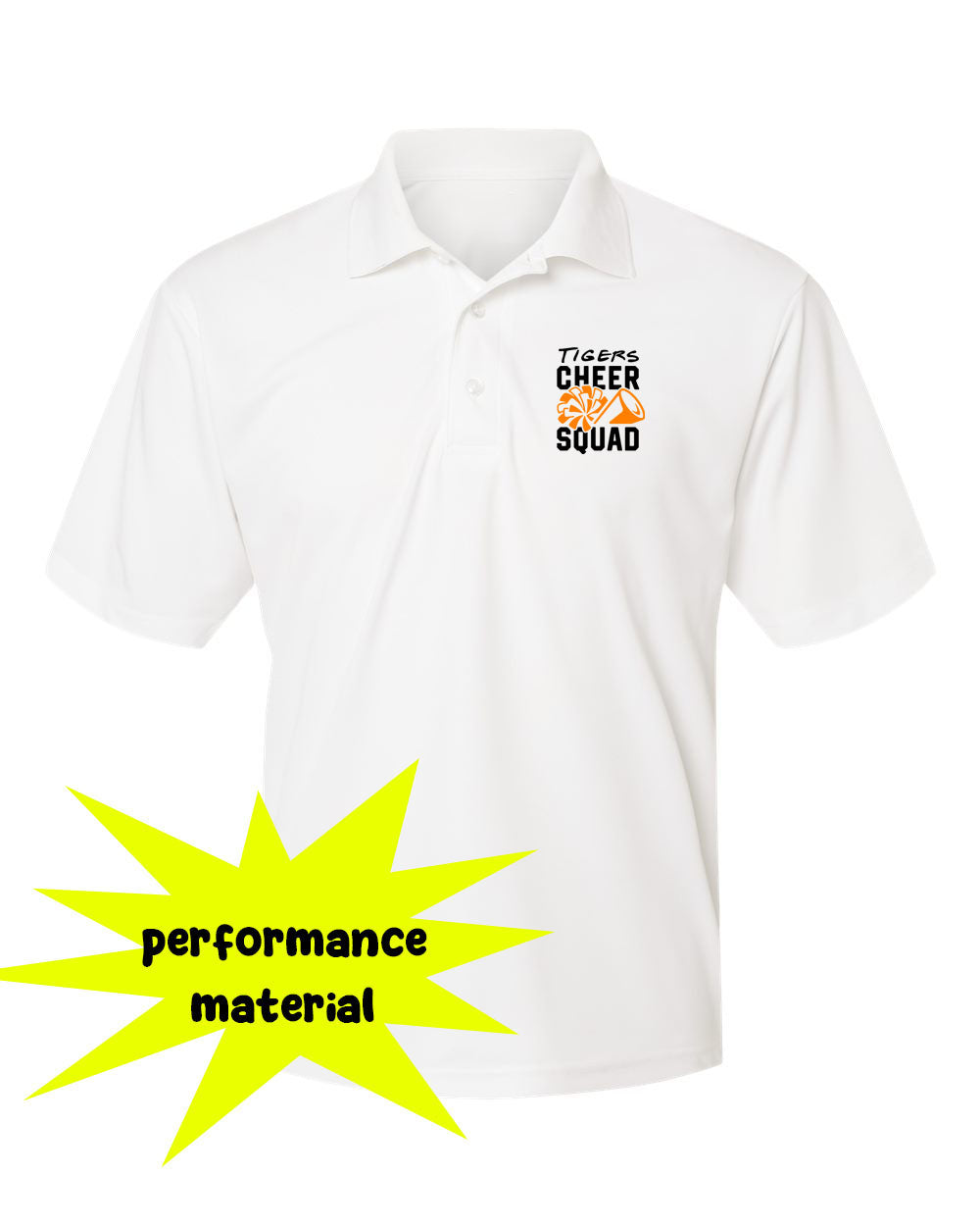 Tigers Cheer Performance Material Polo T-Shirt Design 4