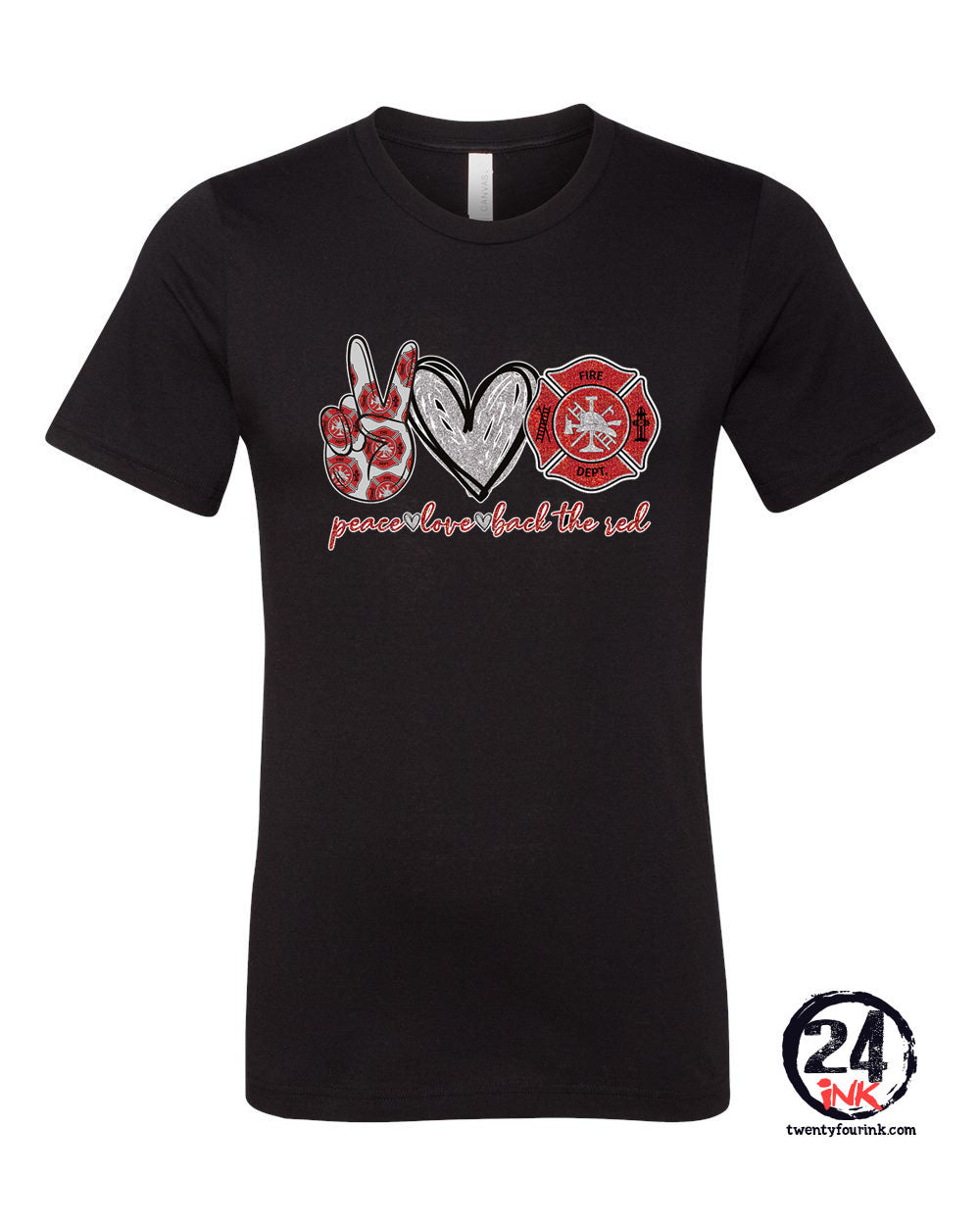 Peace Love Back the red T-Shirt