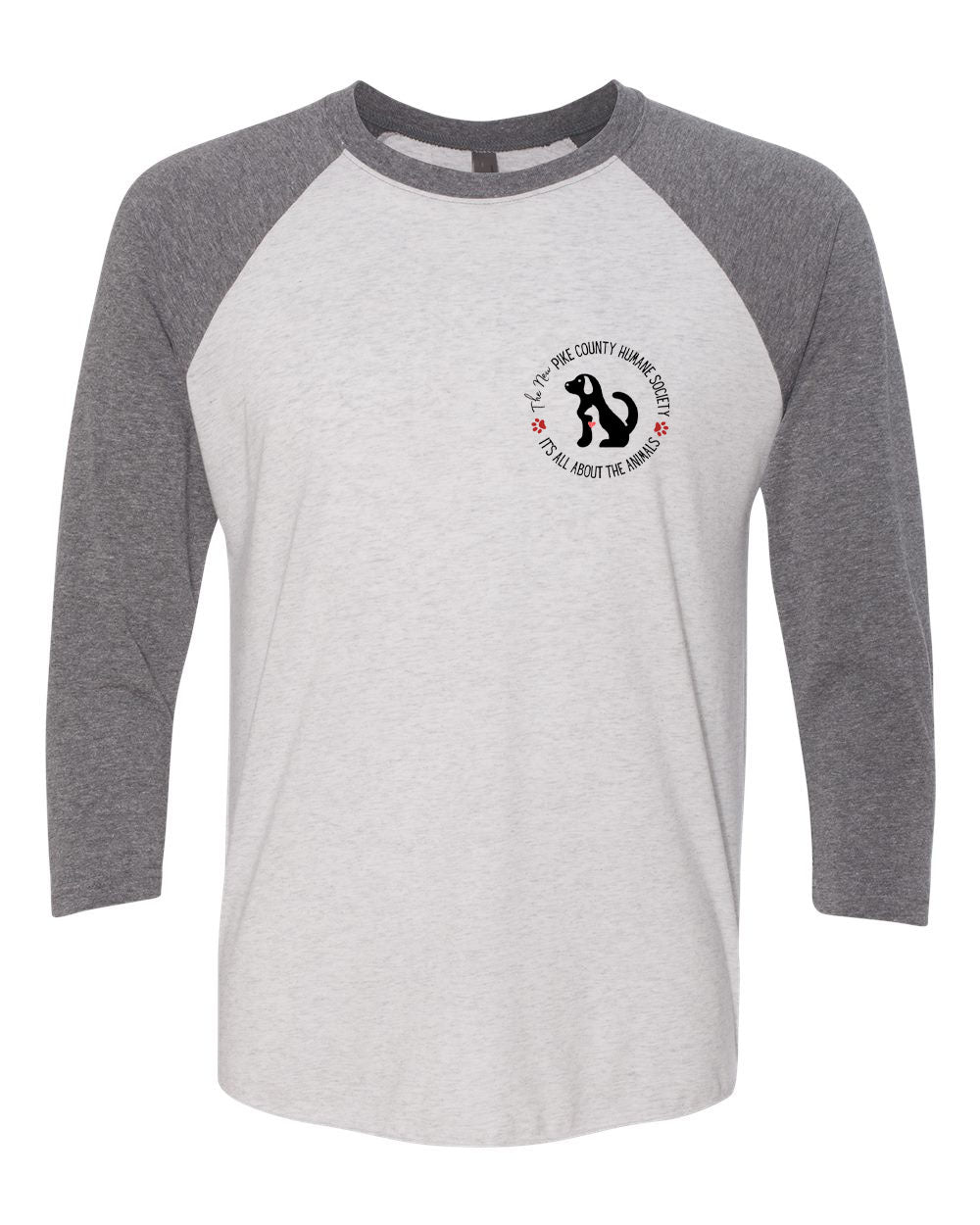 Pike County Human Society Left Chest raglan shirt