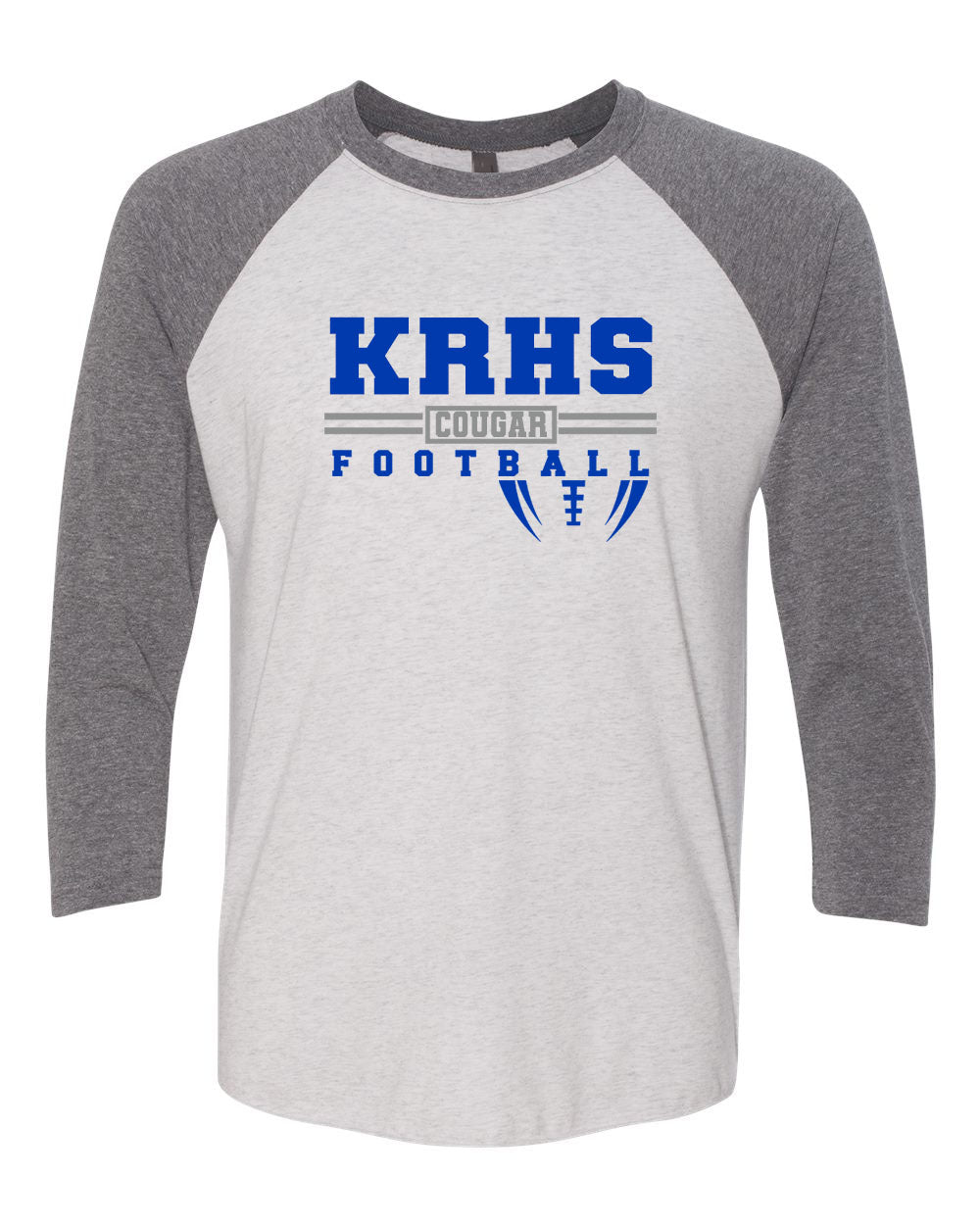KRHS Cougar Football raglan shirt, Design 2