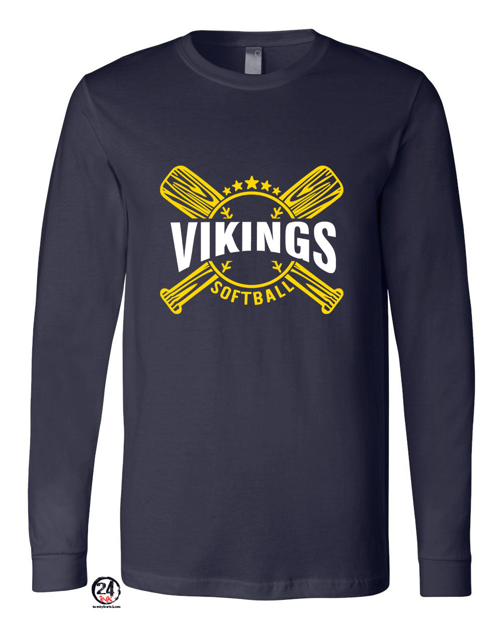 Vikings Bats Softball Long Sleeve Shirt