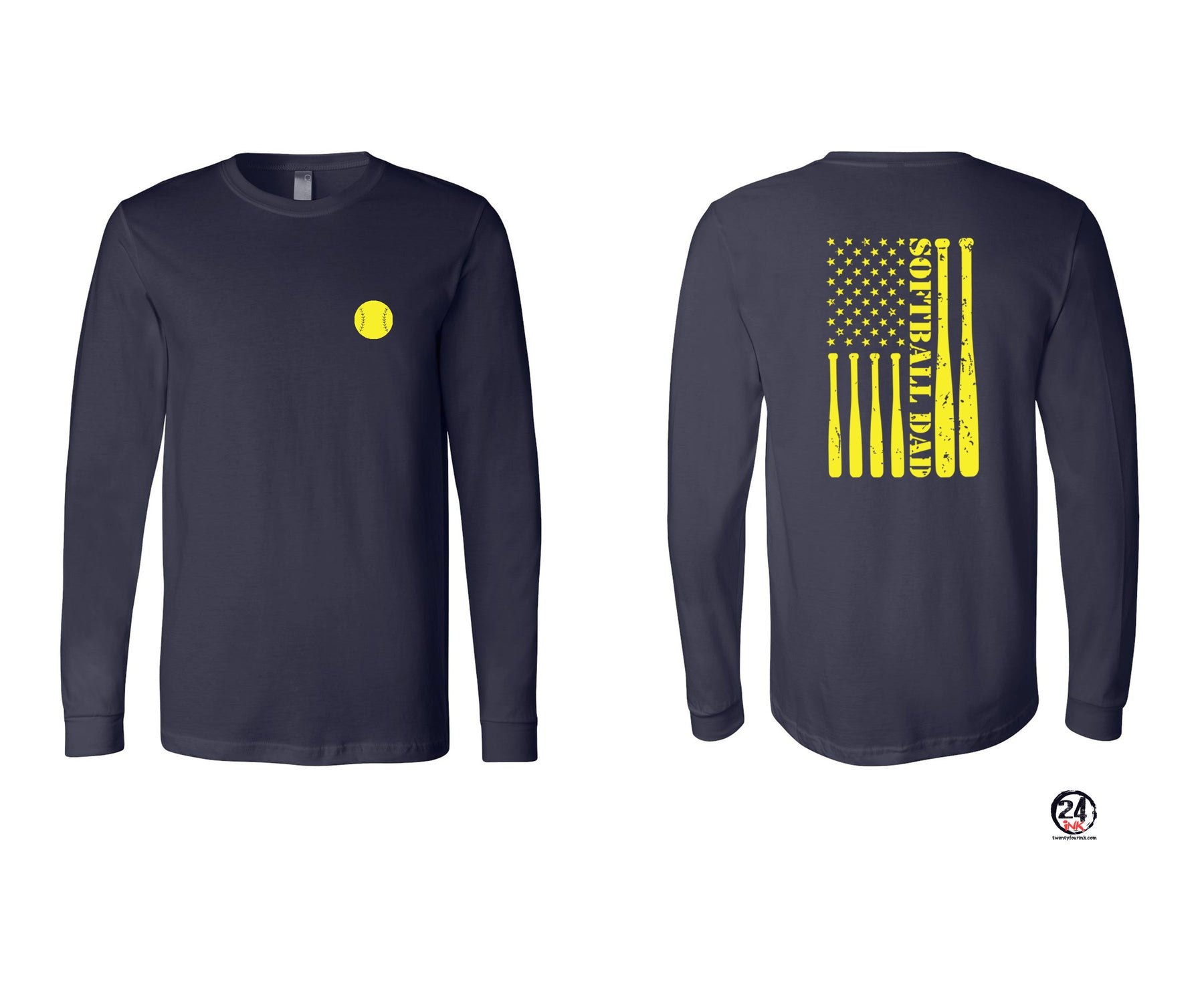 Softball Dad Long Sleeve Shirt