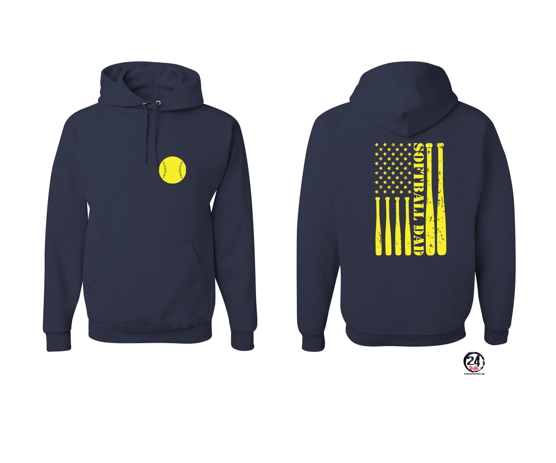 Softball Dad Hooded Sweatshirt