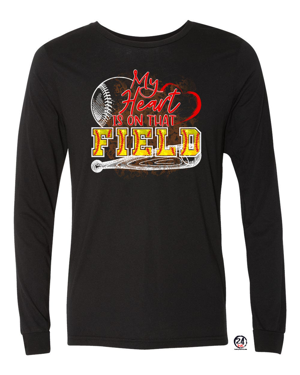 My Heart is on that field Long Sleeve Shirt
