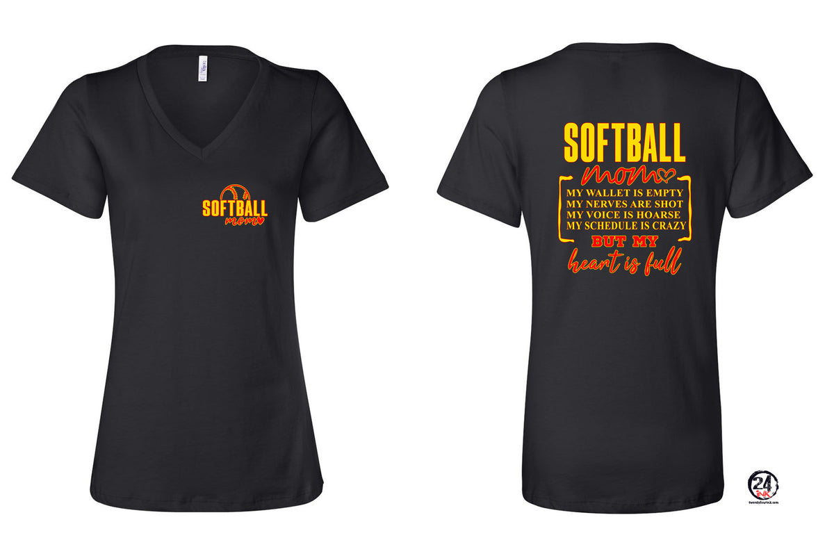Softball Mom V-neck T-Shirt