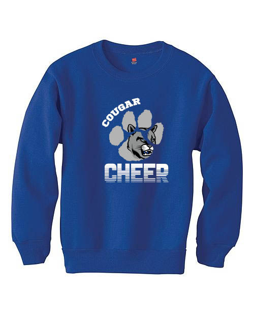 Cougar paw non hooded sweatshirt
