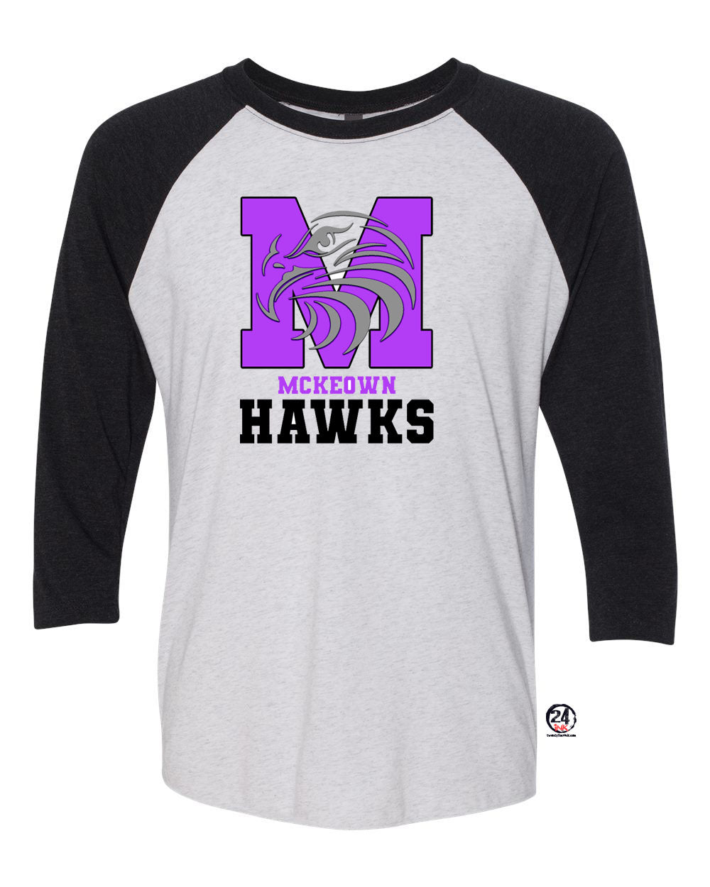 M Hawks Raglan shirt
