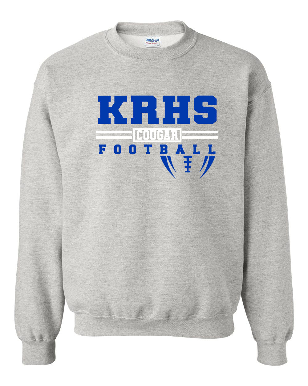 KRHS Cougar Football non hooded sweatshirt