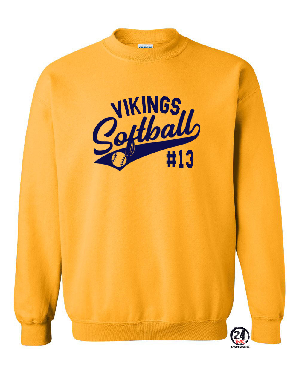 Vikings Softball non hooded sweatshirt