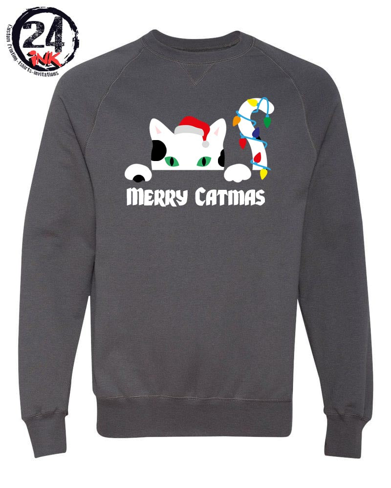 Merry Catmas non hooded sweatshirt