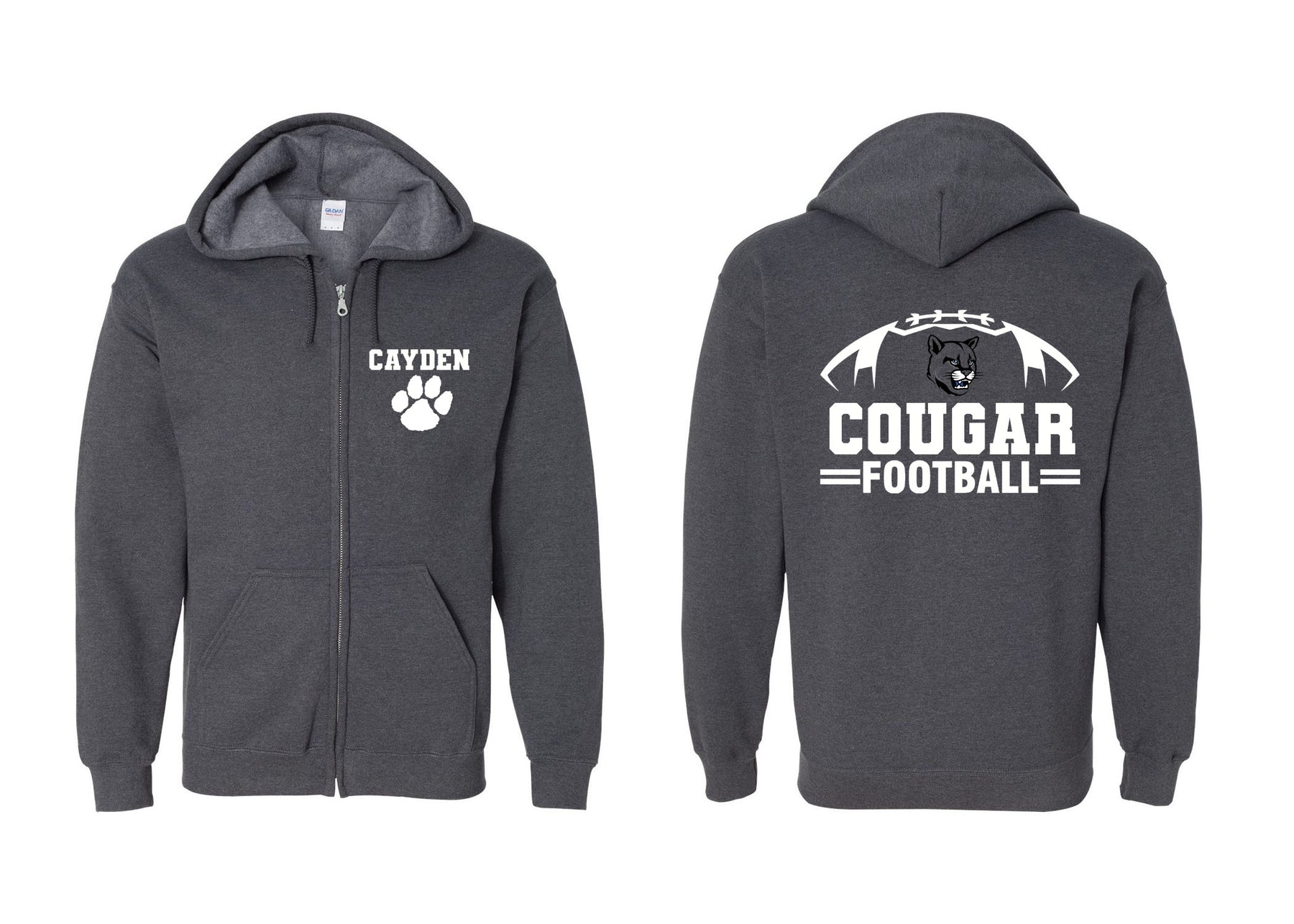 Cougars Football Zip up Sweatshirt Design 16
