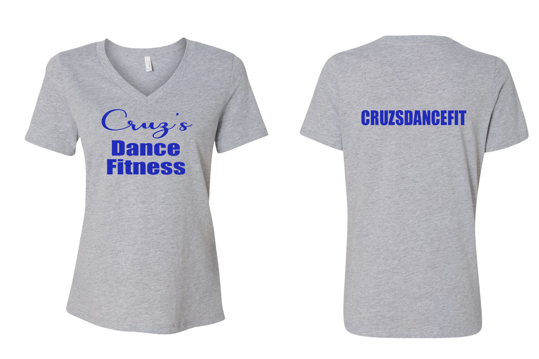 Cruzs Dance Fitness Logo V-neck T-Shirt